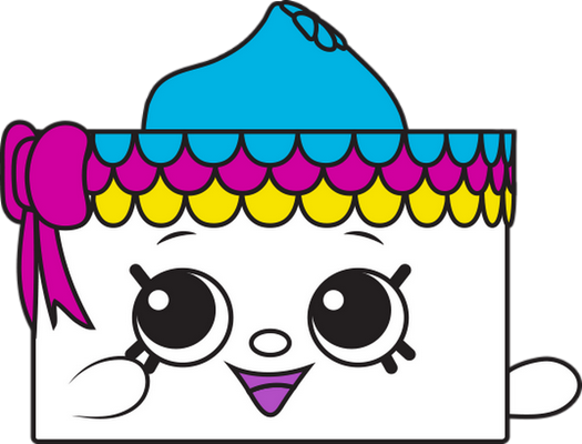 gâteau [Shopkins] - gourmandise- alimentation - smiley émoticône émoji cartoon clipart illustration - artémotic