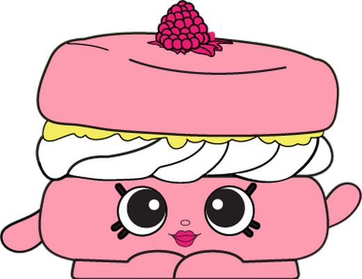 gâteau [Shopkins] - gourmandise- alimentation - smiley émoticône émoji cartoon clipart illustration - artémotic