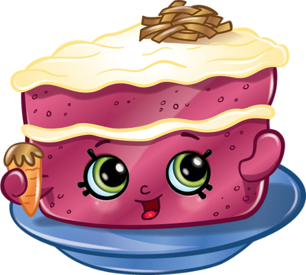 gâteau [Shopkins] - gourmandise- alimentation - smiley émoticône émoji cartoon clipart illustration - artémotic