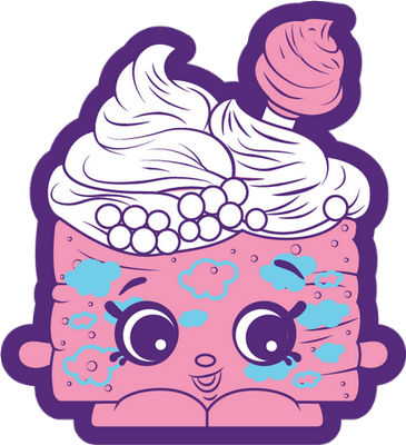 gâteau [Shopkins] - gourmandise- alimentation - smiley émoticône émoji cartoon clipart illustration - artémotic