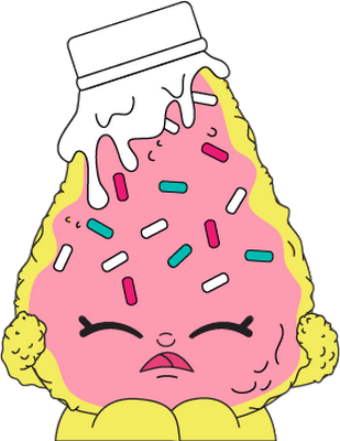 gâteau [Shopkins] - gourmandise- alimentation - smiley émoticône émoji cartoon clipart illustration - artémotic