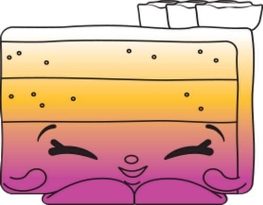 gâteau [Shopkins] - gourmandise- alimentation - smiley émoticône émoji cartoon clipart illustration - artémotic