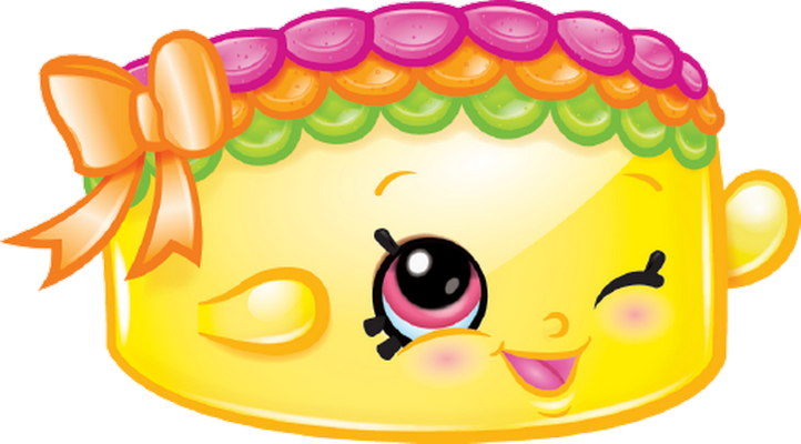 gâteau [Shopkins] - gourmandise- alimentation - smiley émoticône émoji cartoon clipart illustration - artémotic