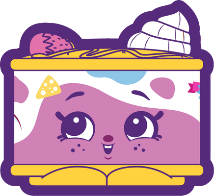 gâteau [Shopkins] - gourmandise- alimentation - smiley émoticône émoji cartoon clipart illustration - artémotic