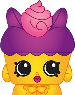 gâteau [Shopkins] - gourmandise- alimentation - smiley émoticône émoji cartoon clipart illustration - artémotic