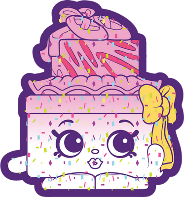 gâteau [Shopkins] - gourmandise- alimentation - smiley émoticône émoji cartoon clipart illustration - artémotic