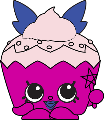 gâteau [Shopkins] - gourmandise- alimentation - smiley émoticône émoji cartoon clipart illustration - artémotic