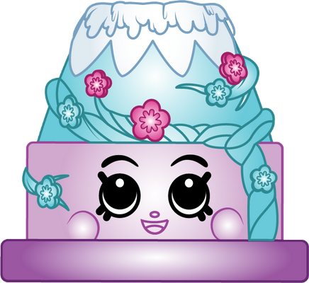 gâteau [Shopkins] - gourmandise- alimentation - smiley émoticône émoji cartoon clipart illustration - artémotic