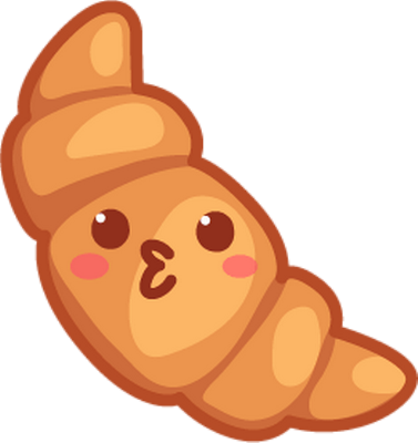 viennoiserie - gourmandise- alimentation - smiley émoticône émoji cartoon clipart illustration - artémotic