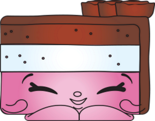 gâteau [Shopkins] - gourmandise- alimentation - smiley émoticône émoji cartoon clipart illustration - artémotic