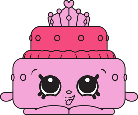 gâteau [Shopkins] - gourmandise- alimentation - smiley émoticône émoji cartoon clipart illustration - artémotic