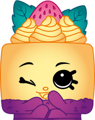 gâteau [Shopkins] - gourmandise- alimentation - smiley émoticône émoji cartoon clipart illustration - artémotic