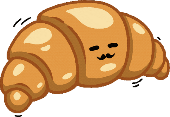 viennoiserie - gourmandise- alimentation - smiley émoticône émoji cartoon clipart illustration - artémotic
