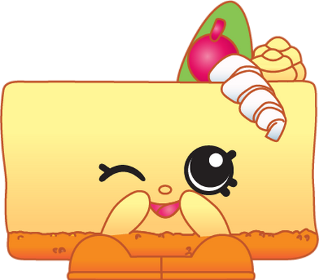 gâteau [Shopkins] - gourmandise- alimentation - smiley émoticône émoji cartoon clipart illustration - artémotic