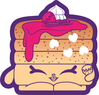 pancake [Shopkins] - gourmandise- alimentation - smiley émoticône émoji cartoon clipart illustration - artémotic