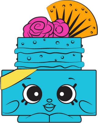 gâteau [Shopkins] - gourmandise- alimentation - smiley émoticône émoji cartoon clipart illustration - artémotic