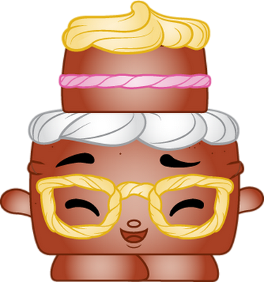gâteau [Shopkins] - gourmandise- alimentation - smiley émoticône émoji cartoon clipart illustration - artémotic