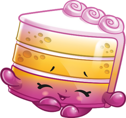 gâteau [Shopkins] - gourmandise- alimentation - smiley émoticône émoji cartoon clipart illustration - artémotic