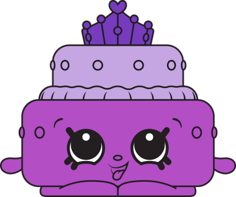 gâteau [Shopkins] - gourmandise- alimentation - smiley émoticône émoji cartoon clipart illustration - artémotic