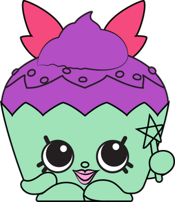 gâteau [Shopkins] - gourmandise- alimentation - smiley émoticône émoji cartoon clipart illustration - artémotic