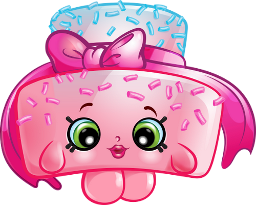 gâteau [Shopkins] - gourmandise- alimentation - smiley émoticône émoji cartoon clipart illustration - artémotic