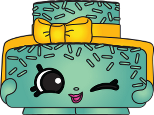 gâteau [Shopkins] - gourmandise- alimentation - smiley émoticône émoji cartoon clipart illustration - artémotic