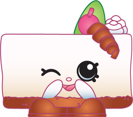 gâteau [Shopkins] - gourmandise- alimentation - smiley émoticône émoji cartoon clipart illustration - artémotic
