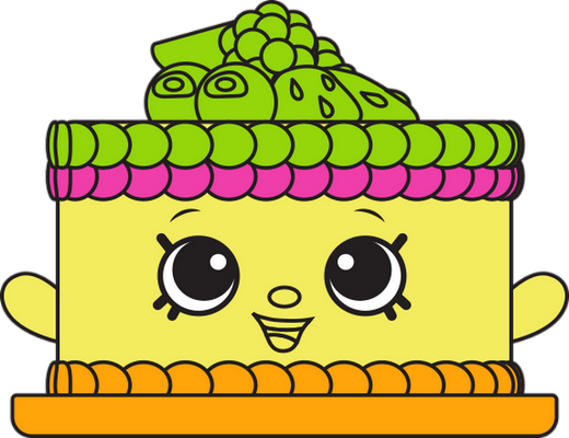 gâteau [Shopkins] - gourmandise- alimentation - smiley émoticône émoji cartoon clipart illustration - artémotic