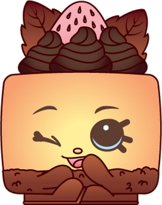 gâteau [Shopkins] - gourmandise- alimentation - smiley émoticône émoji cartoon clipart illustration - artémotic