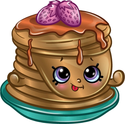 pancake [Shopkins] - gourmandise- alimentation - smiley émoticône émoji cartoon clipart illustration - artémotic
