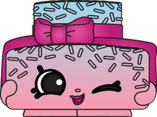 gâteau [Shopkins] - gourmandise- alimentation - smiley émoticône émoji cartoon clipart illustration - artémotic