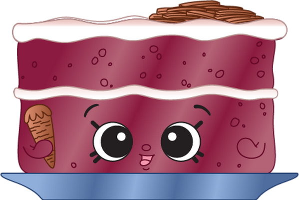 gâteau [Shopkins] - gourmandise- alimentation - smiley émoticône émoji cartoon clipart illustration - artémotic
