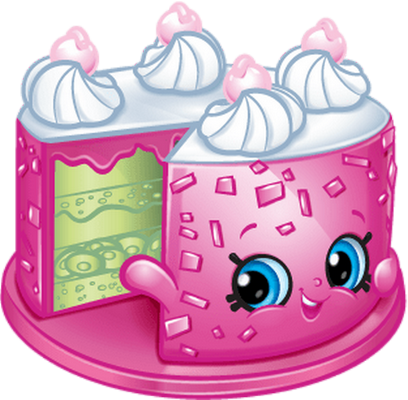 gâteau [Shopkins] - gourmandise- alimentation - smiley émoticône émoji cartoon clipart illustration - artémotic