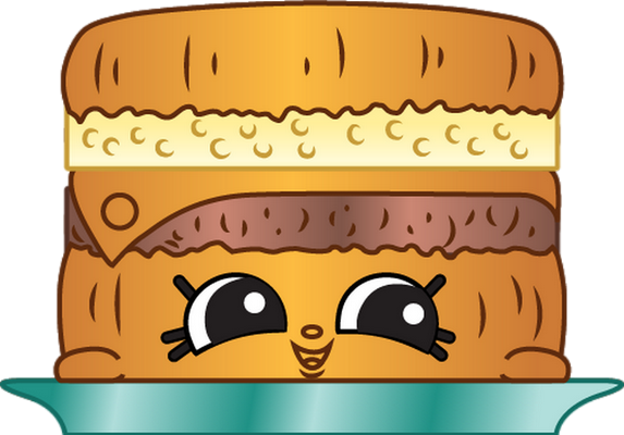 gâteau [Shopkins] - gourmandise- alimentation - smiley émoticône émoji cartoon clipart illustration - artémotic