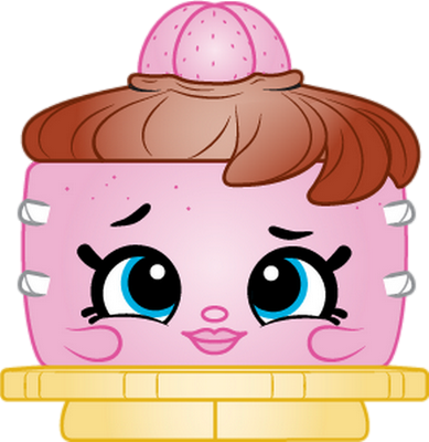 gâteau [Shopkins] - gourmandise- alimentation - smiley émoticône émoji cartoon clipart illustration - artémotic