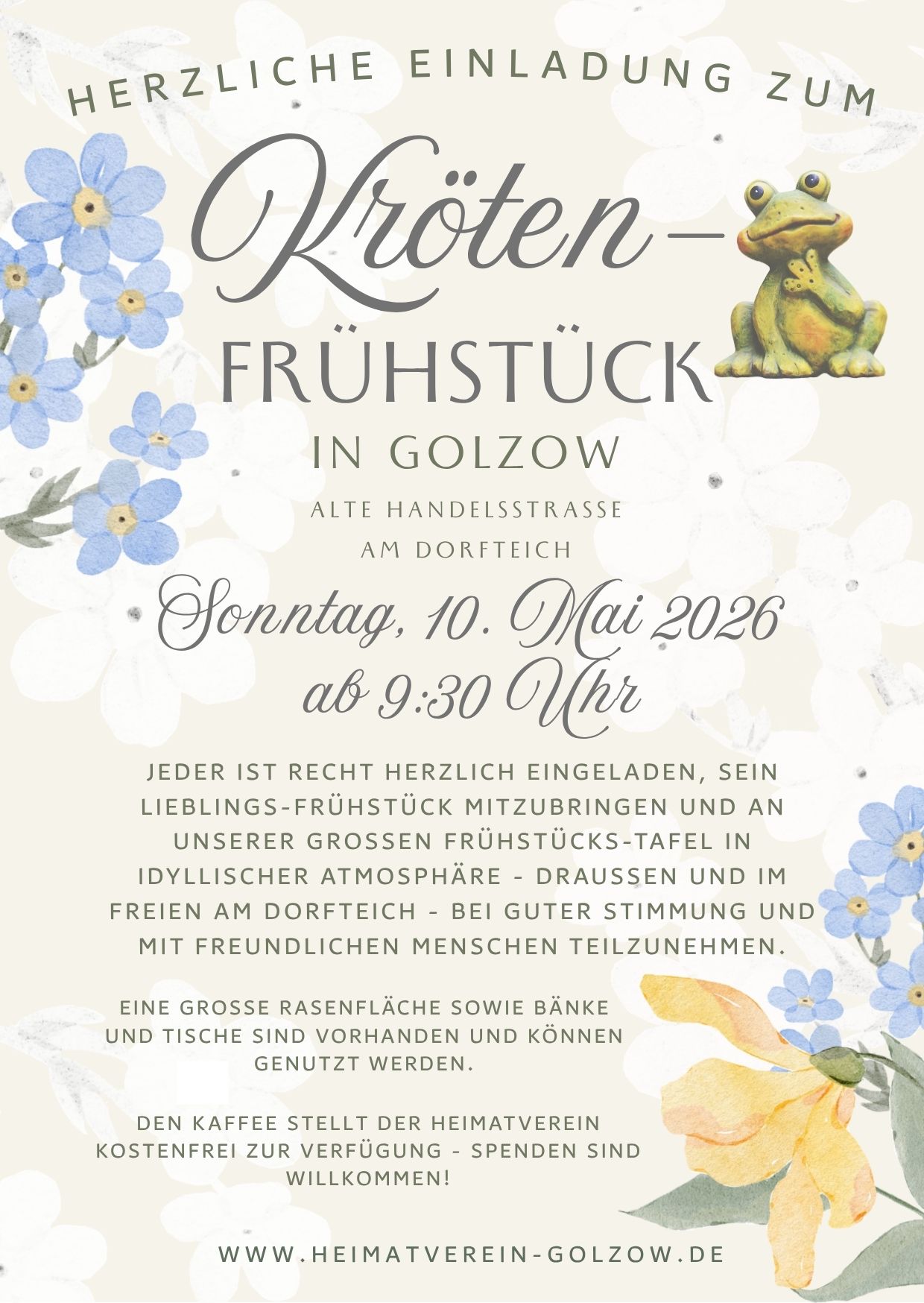 Krötenfrühstück Golzow 2026
