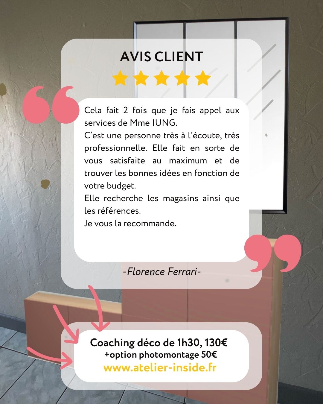 Coaching entrée et salon Dommatin les toul
