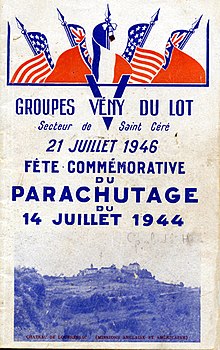 Affiche de la fête commémorative du 14 juillet 1944