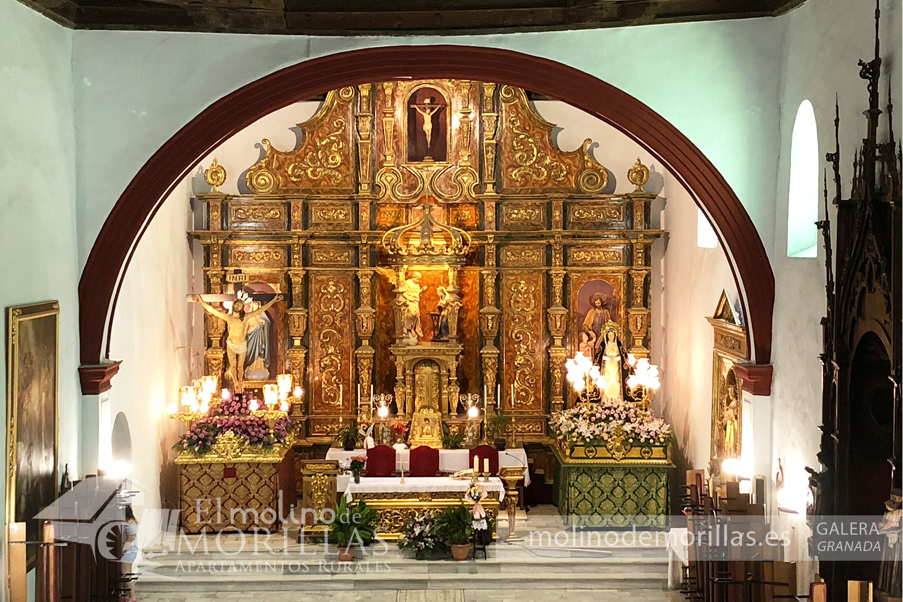 Altar mayor de la Iglesia de Ntra. Sra. de la Anunciación de Galera, de estilo mudéjar