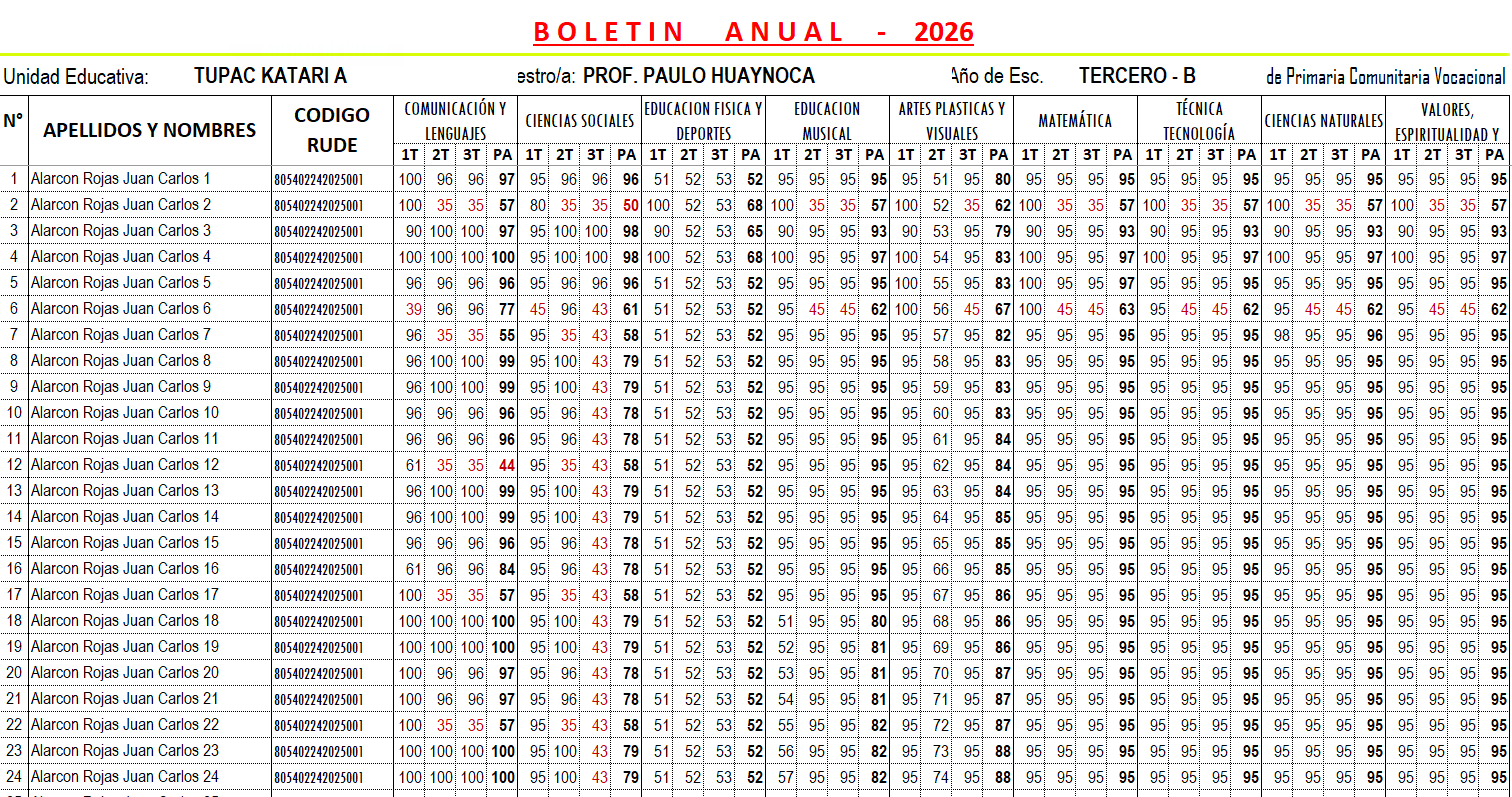 Boletín Anual