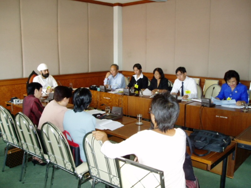 Head Meeting at Sub committee Legislative Assembly of Thailand 