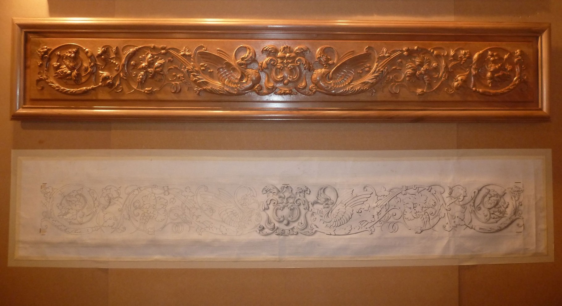 Renaissance frieze (180cm, walnut) - graduation piece, jury's first price