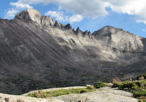 Longs Peak,  Keyboard of the Winds, and Pagoda Peak