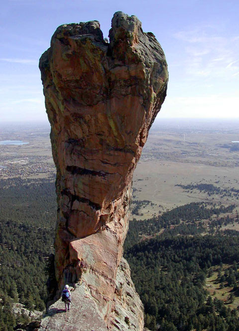 Gail leading the second pitch of The Maiden