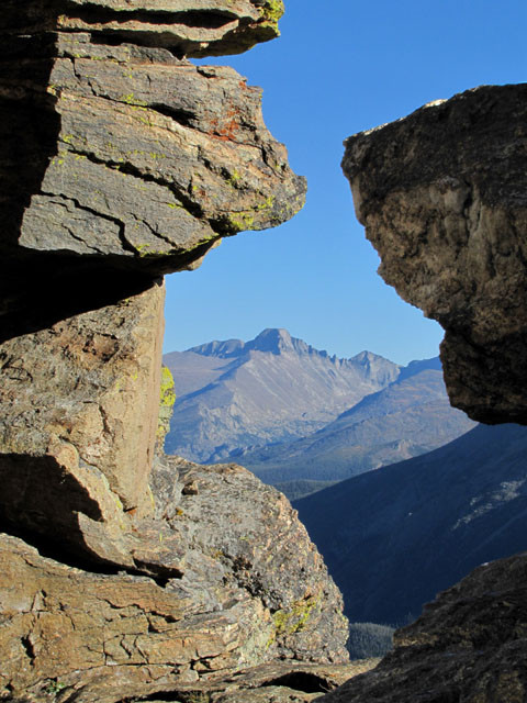 Longs Peak from the roadcut