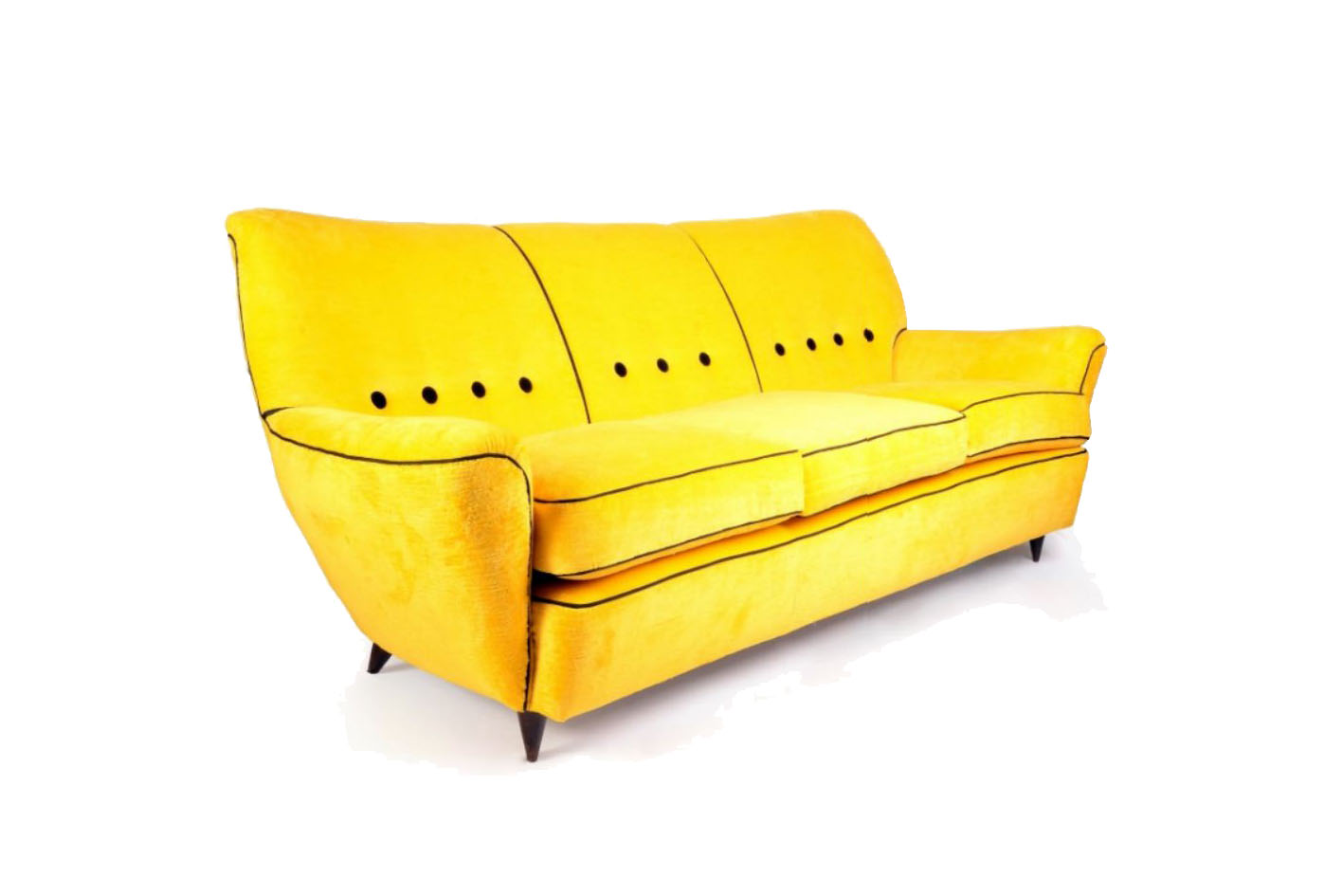 Sofa  1950s in linen velvet  mid century
