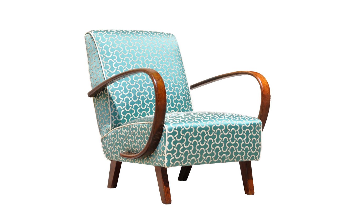 Poltrone anni '30 Art Deco in faggio curvato