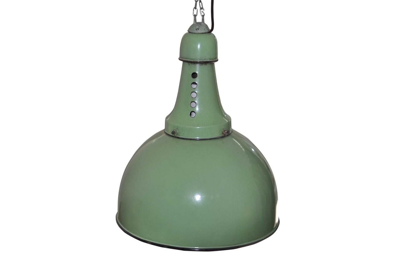 Lampada Industriale Verde Italian Vintage Sofa