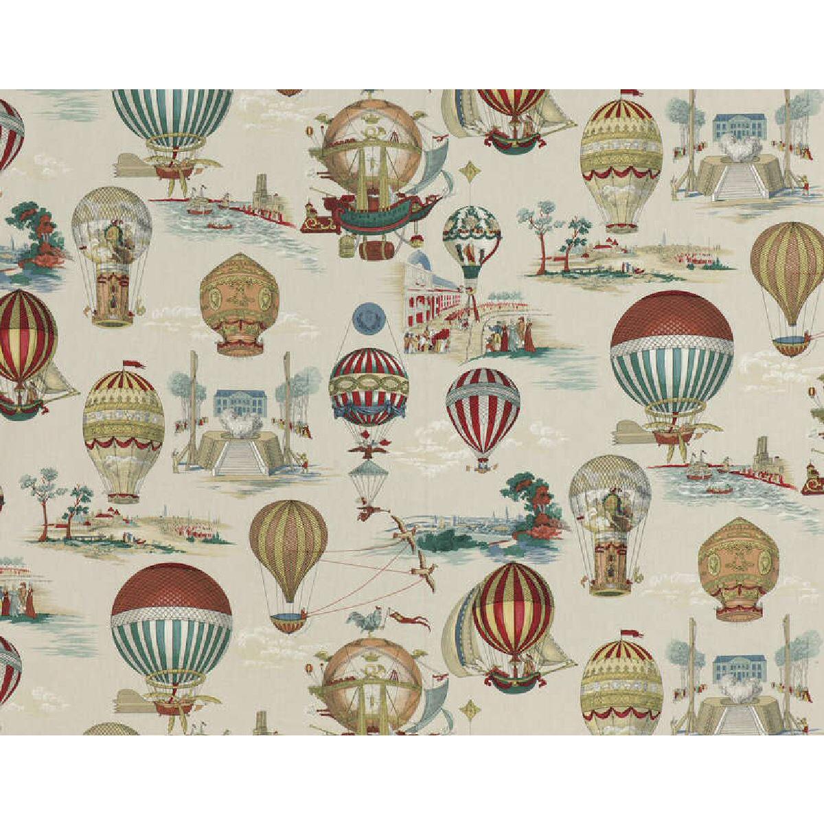 Tessuti Fornasetti Mongolfiere Sole Libreria Italian Vintage Sofa