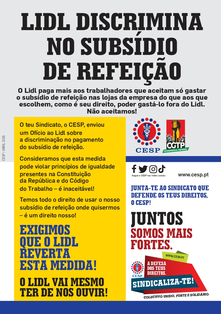 LIDL DISCRIMINA NO SUBSÍDIO DE REFEIÇÃO